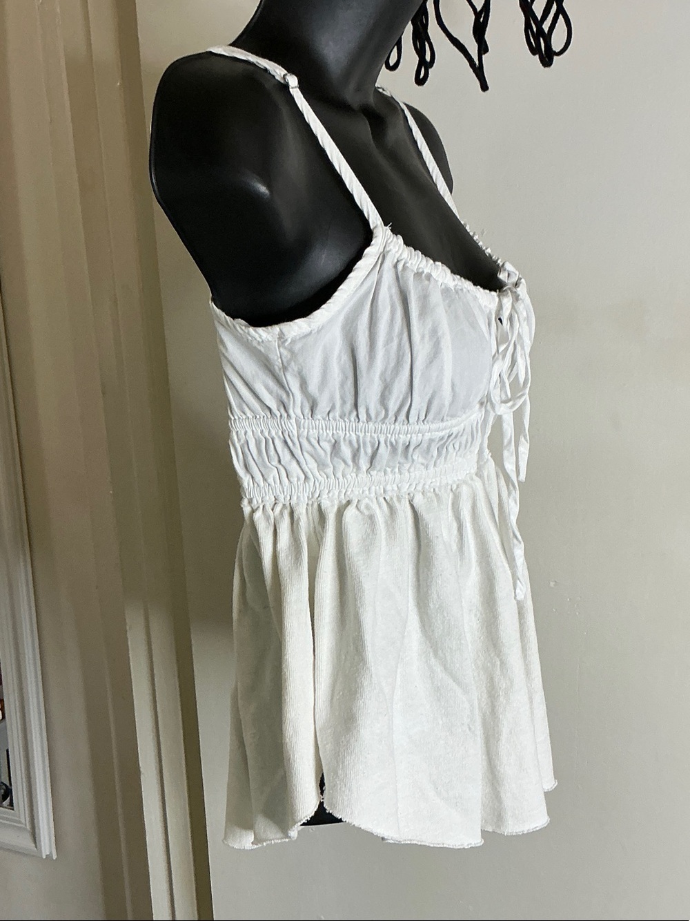 Free People White Scarlett Babydoll Cami Top Size XS - Picture 5 of 12